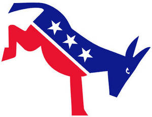 300x231 Free Political Clipart Picture Of The Democratic Party's Donkey