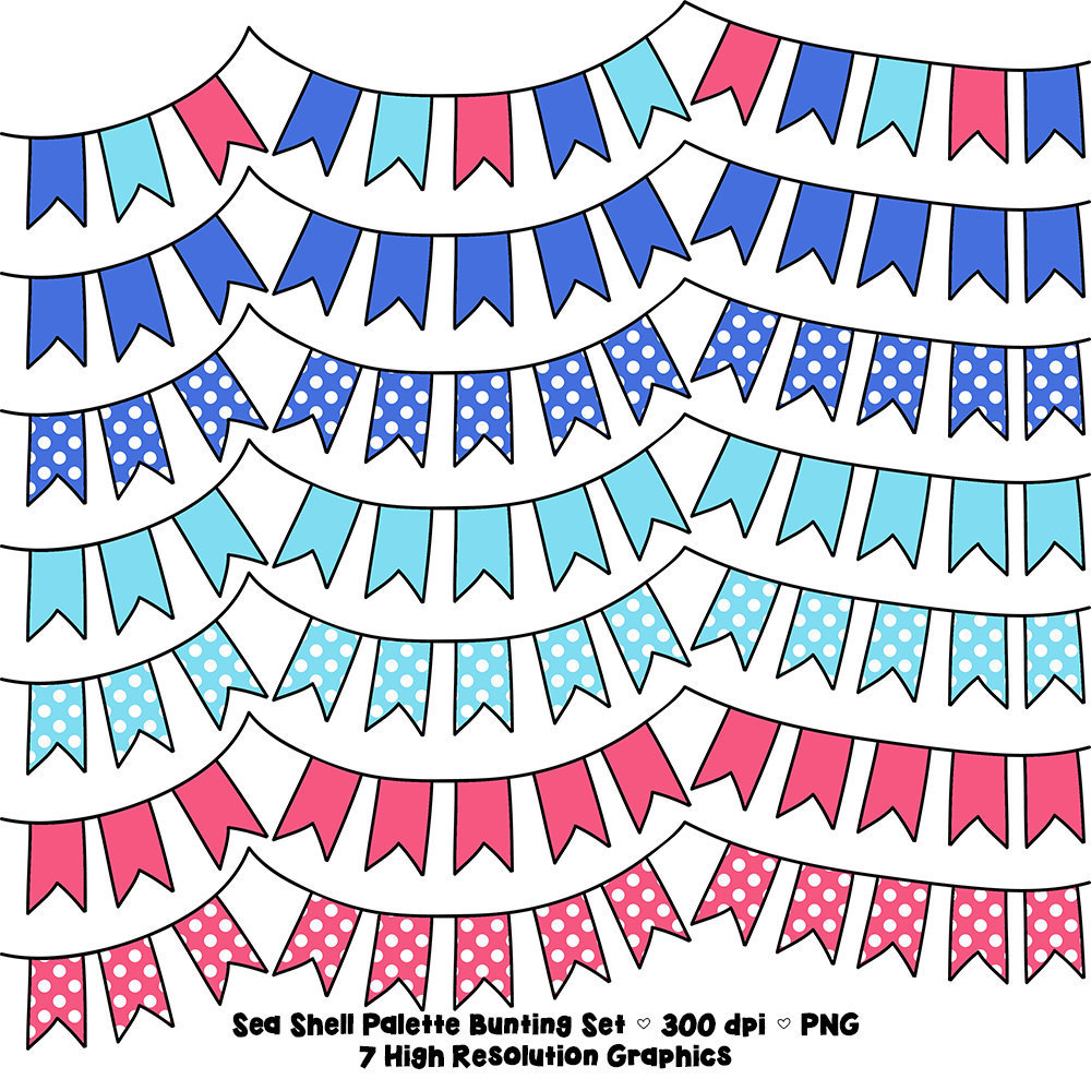 1000x1000 Sea Shell Palette Polka Dot Digital Bunting
