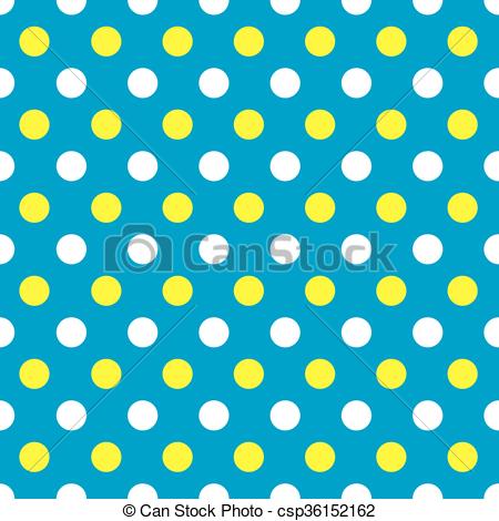 450x470 Seamless Polka Dot Pattern Background In Blue, Yellow And Clip