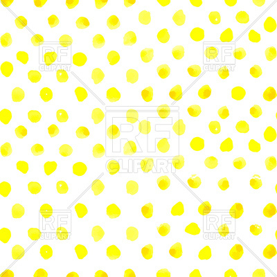 400x400 Seamless Polka Dot Pattern From Watercolor Paint Yellow Circles