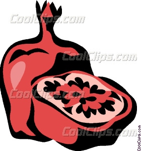 280x300 Pomegranate Vector Clip Art