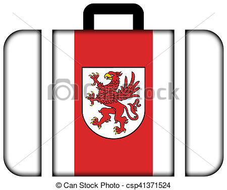 450x376 Flag Of West Pomeranian Voivodeship, Poland. Suitcase Icon