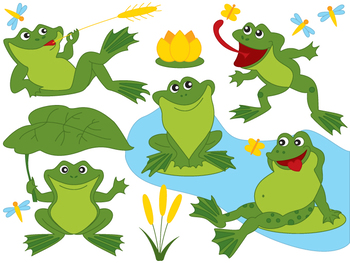 350x263 Frogs Clipart
