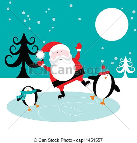 450x470 Ice Skating Pond Clipart