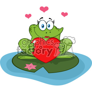 300x300 Royalty Free 10673 Royalty Free Rf Clipart Cute Frog Female