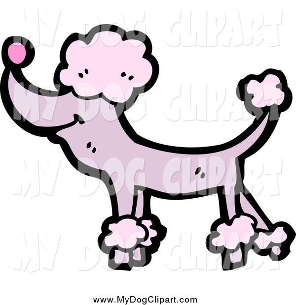 600x620 Clip Art Of A Purple Poodle Facing Left By Lineartestpilot