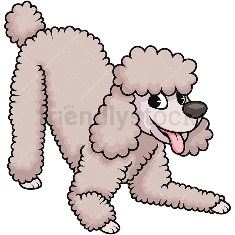 800x800 Happy Cream Poodle Dog Cartoon Vector Clipart