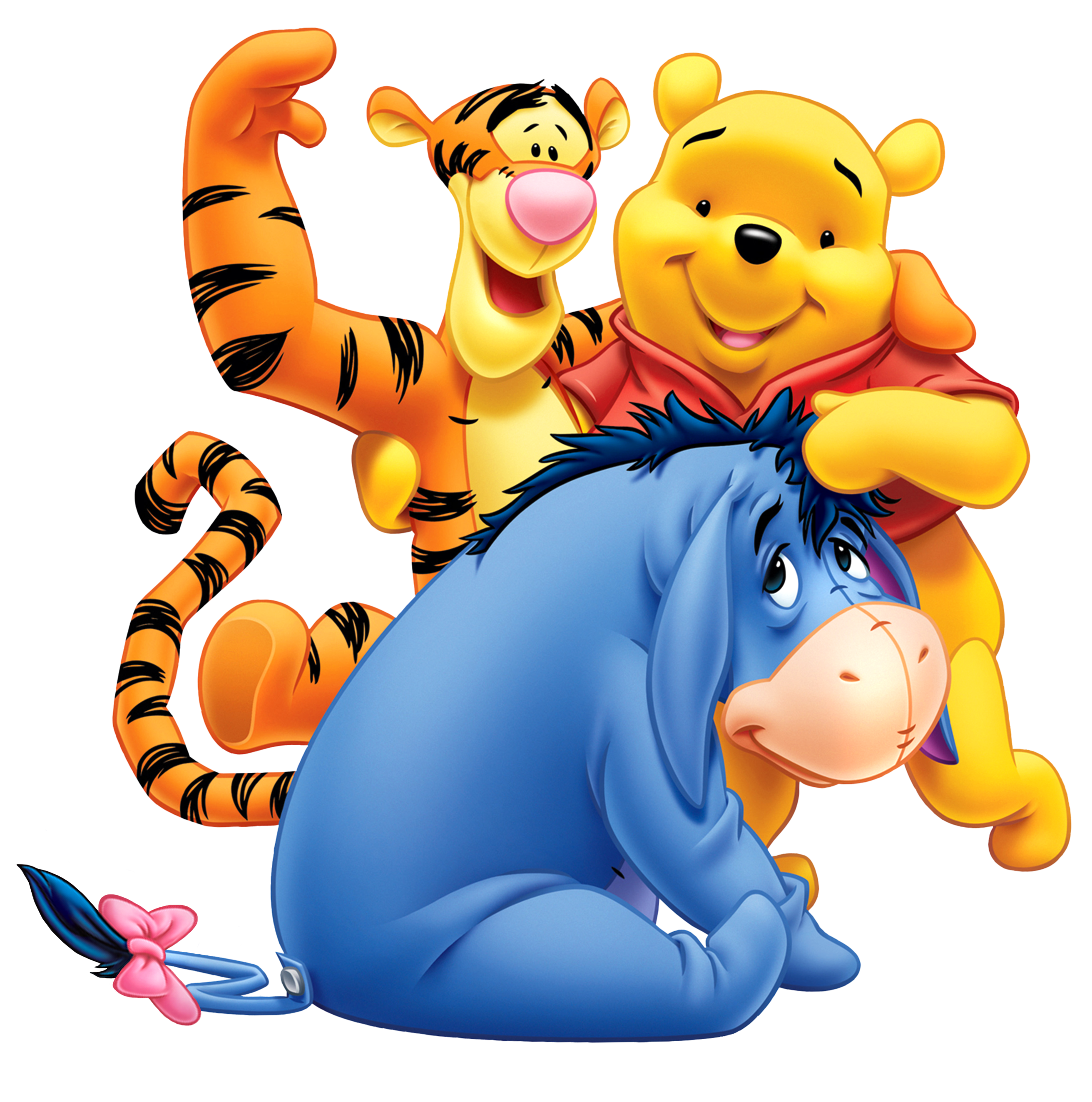 2623x2647 Winnie The Pooh Eeyore And Tiger Transparent Png Clip Art Image