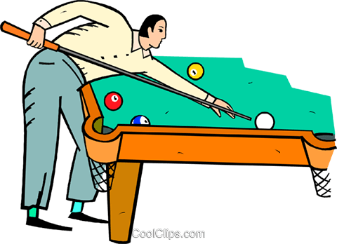 480x348 Man Playing Pool Royalty Free Vector Clip Art Illustration