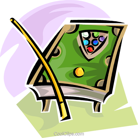 480x480 Pool Table Royalty Free Vector Clip Art Illustration Vc063613