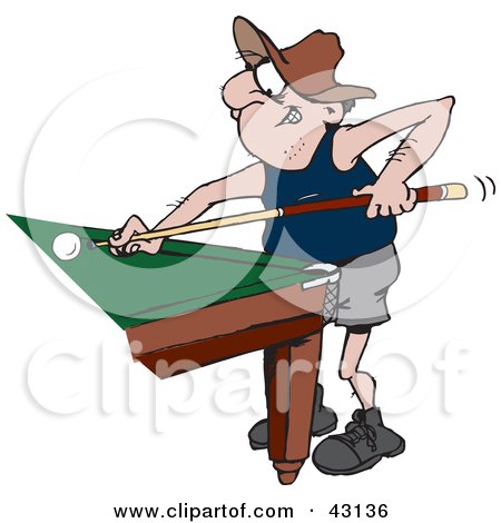 450x470 Royalty Free (Rf) Man Playing Pool Clipart, Illustrations, Vector