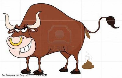 500x318 Bull Clipart Poop