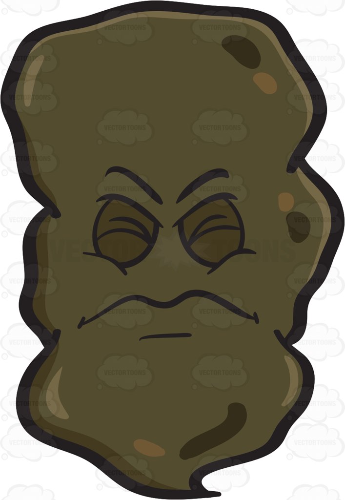 707x1024 An Irritated Large Chunk Of Hard Poo Cartoon Clipart Vector Toons