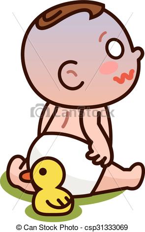 295x470 Baby Divulge The Poop. Vector Illustration. Clip Art Vector