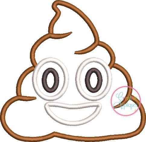484x472 Poop Emoji Applique