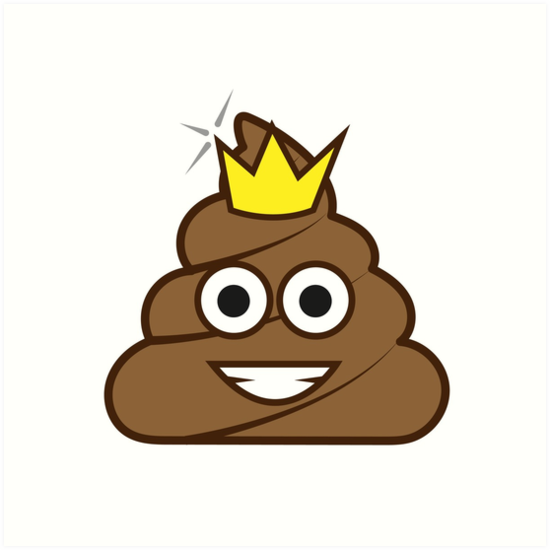 550x550 Poop Emoji Crown Art Prints By Jvshop Redbubble