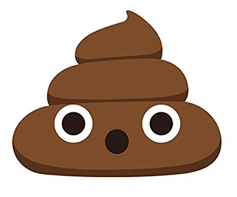 463x385 Adorable Poop Emoji Vinyl Decal Sticker (4 Wide