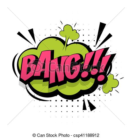 450x470 Comic Green Sound Effects Pop Art Word Bang. Comic Sound Vector