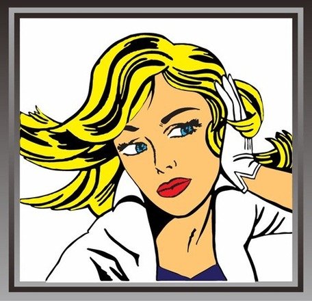 456x440 Free Awesome Vector Pop Art Girl Illustration Clipart And Vector