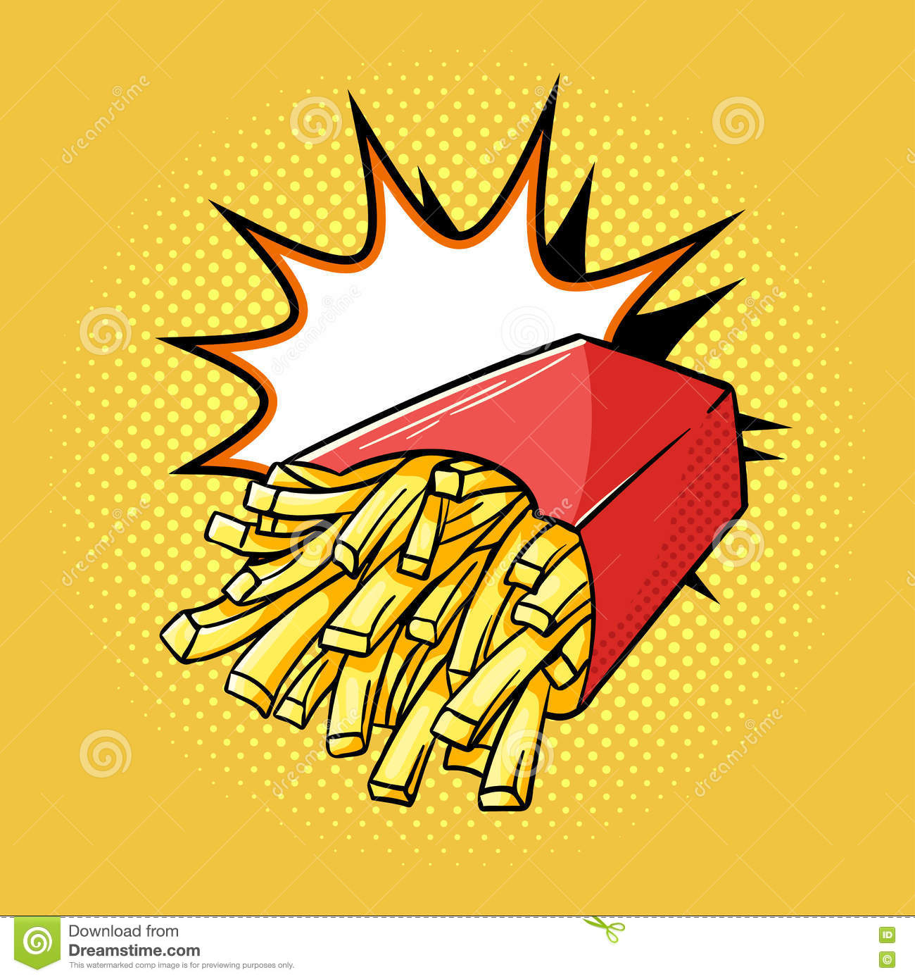 1300x1390 French Fries Clipart Pop Art
