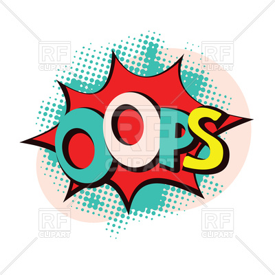 400x400 Oops Pop Art Style Royalty Free Vector Clip Art Image