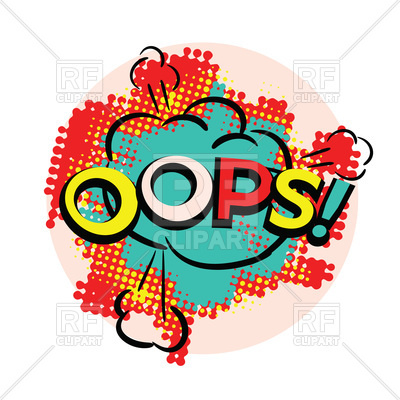 400x400 Word Oops In Bright Pop Art Style Royalty Free Vector Clip Art