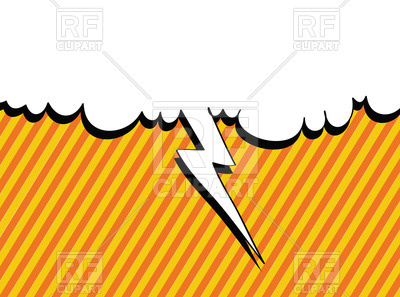 400x297 Speech Bubble With Lightning In Pop Art Style Royalty Free Vector