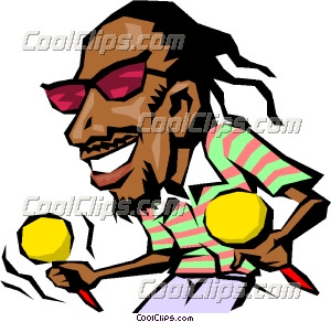 300x292 Cartoon Caribbean Musician Clip Art