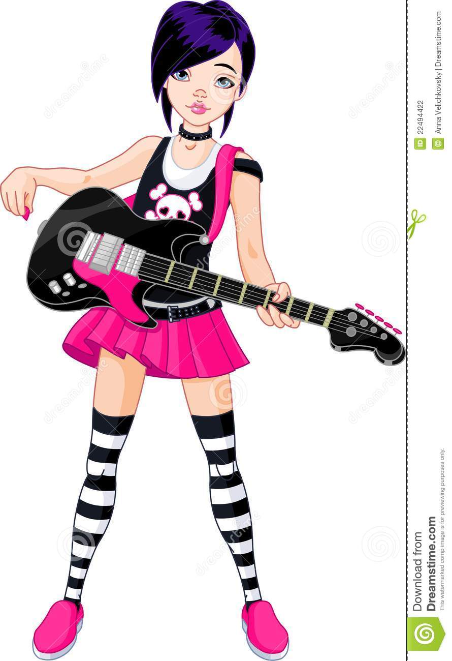 890x1300 Girl Rock Star Clip Art. Rocker Girl Free Clipart