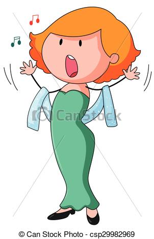 302x470 Opera Singer Clipart