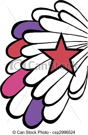 308x470 Pop Star Background. Wing And Red Star On White. Vector Eps