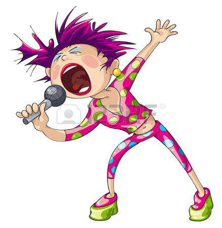 438x450 Woman Singing Clipart Collection