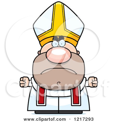 450x470 Clipart Of A Mad Pope