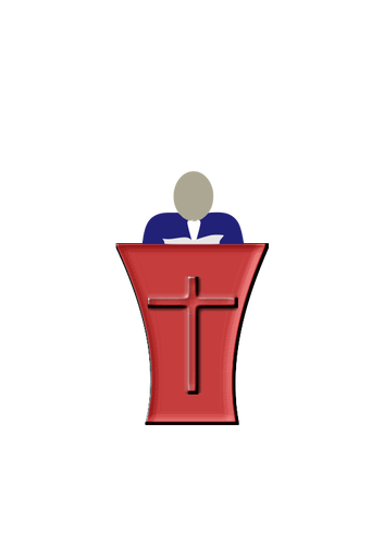 353x500 Pope Standing On A Church Pedestal Vector Illustration Public