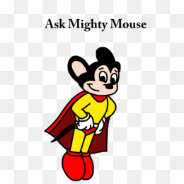 260x260 Mighty Mouse Cartoon Line Art Clip Art