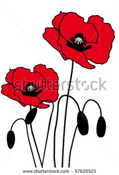 236x348 Poppies Clip Art Set Flower Clipart, Botanical, Floral Clipart