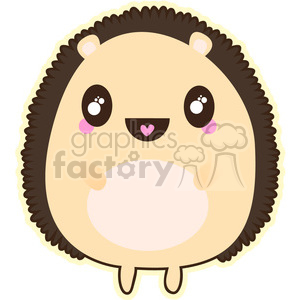 300x300 Royalty Free Porcupine Cartoon Character Vector Clip Art Image
