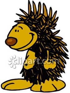 225x300 Smiling Cartoon Porcupine