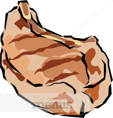 374x388 Pretty Pork Chop Clip Art Free