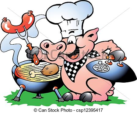 450x372 Chef Pig Vector Clipart Illustrations. 417 Chef Pig Clip Art