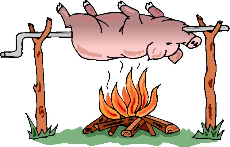 750x480 Pig Roast Clipart