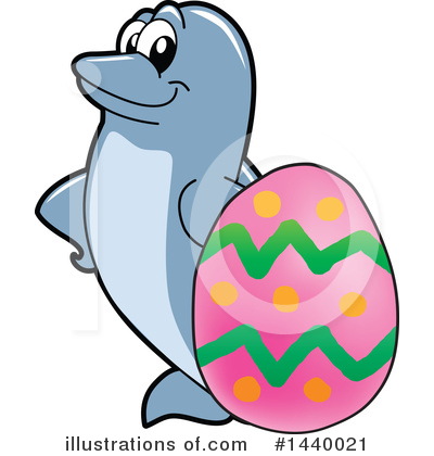 400x420 Dolphin Mascot Clipart