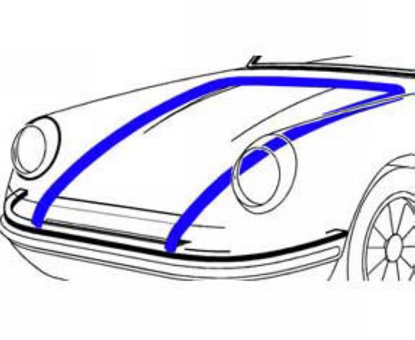 600x491 Porsche 911 C2 C4 Hood Seal Front 96450412301