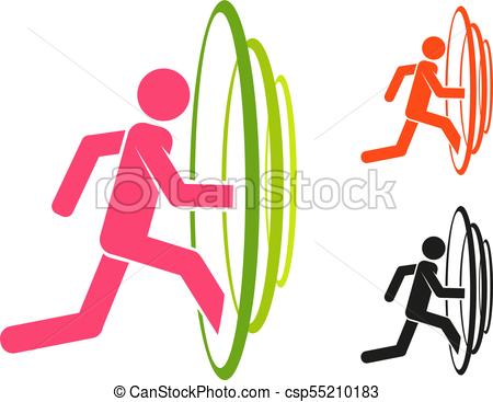 450x367 Vector Illustration Of A Journey Through Time. Portal Or Vector