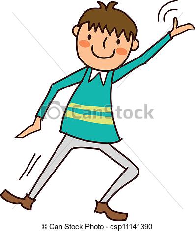397x470 Portrait Of Boy Dancing Eps Vectors