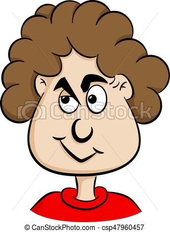 344x470 Vector Illustration Of A Portrait Of A Mischievous Cartoon