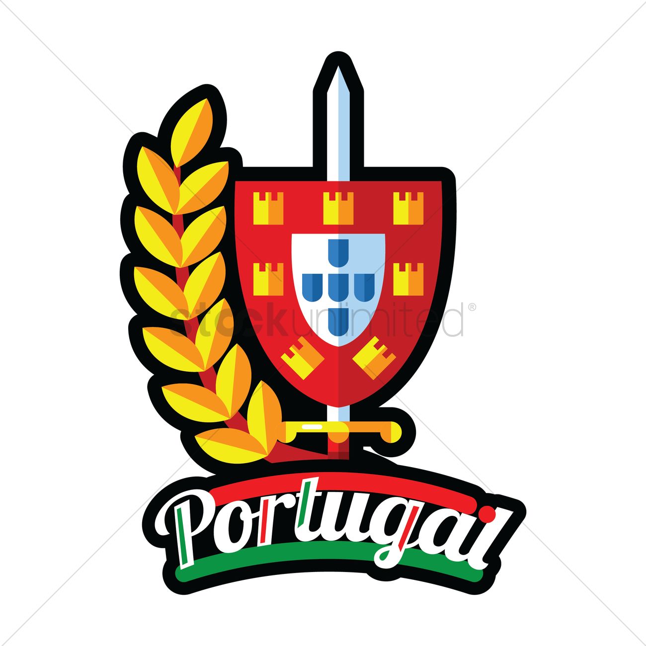1300x1300 Portugal Emblem 3 Vector Image