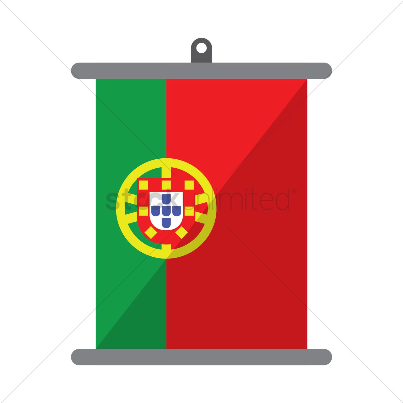 1300x1300 Portugal Flag Pennant Vector Image