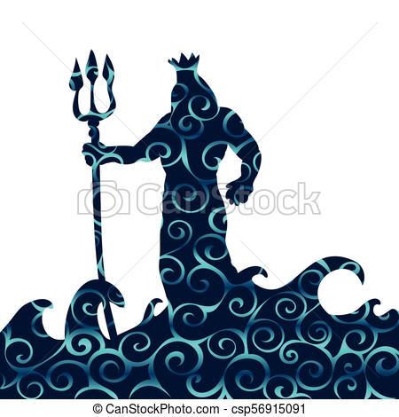 450x470 Poseidon God Pattern Silhouette Ancient Mythology Fantasy . Eps