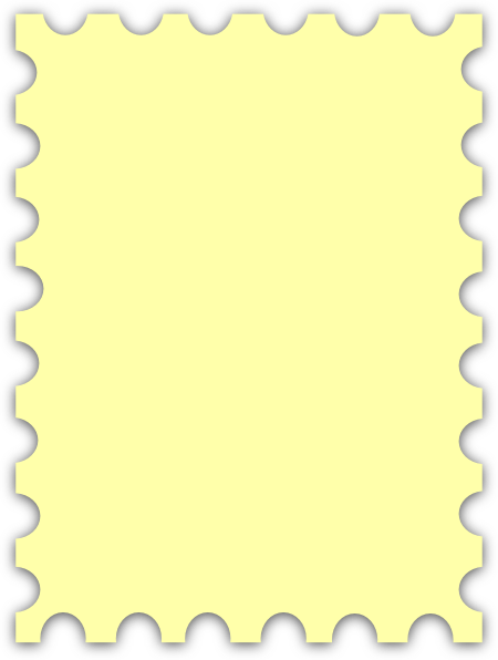 450x596 Yellow Blank Postage Stamp Clip Art